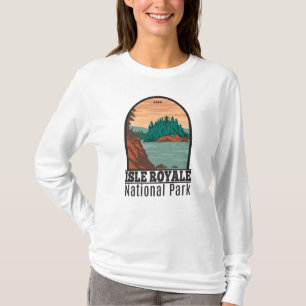 Isle Royale National Park Michigan Vintage  T-Shir T-Shirt