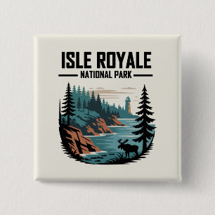 Isle Royale National Park Scenic Wilderness 15 Cm Square Badge