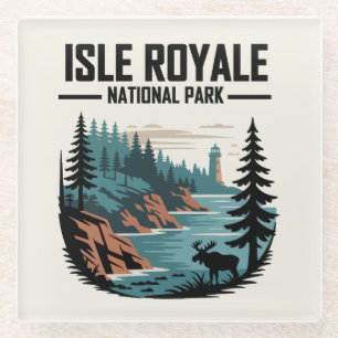 Isle Royale National Park Scenic Wilderness Glass Coaster