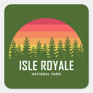 Isle Royale National Park Square Sticker
