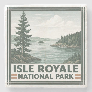 Isle Royale National Park Stone Coaster