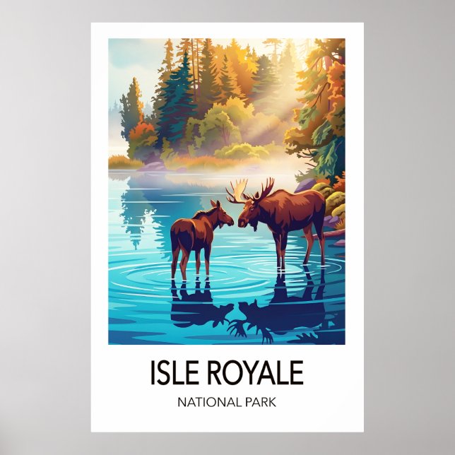 Isle Royale National Park Travel Poster (Front)