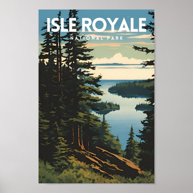 Isle Royale National Park Travel Poster (Front)