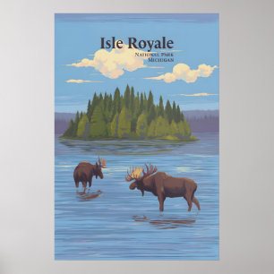 Isle Royale National Park Travel Poster