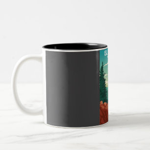 Isle Royale National Park Travel Poster  Two-Tone Coffee Mug