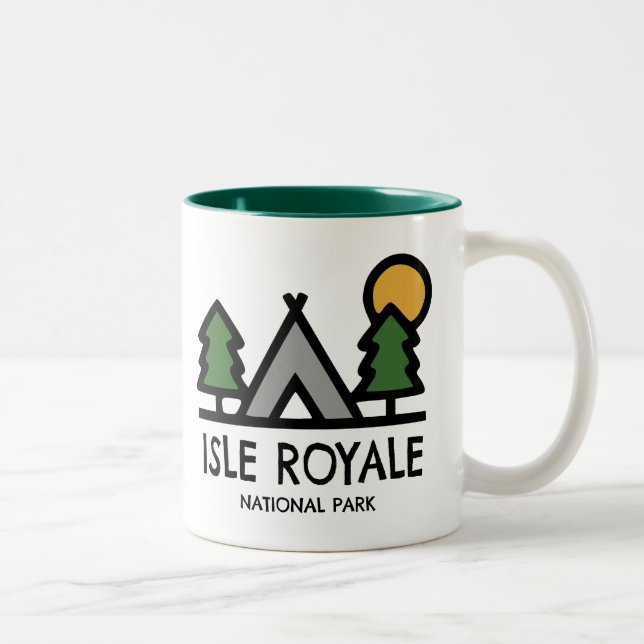 Isle Royale National Park Two-Tone Coffee Mug (Right)
