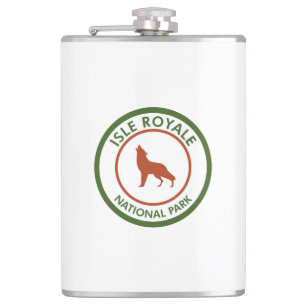Isle Royale National Park Wolf Hip Flask
