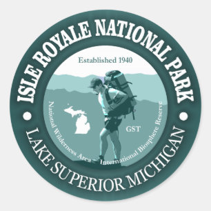 Isle Royale NP Classic Round Sticker