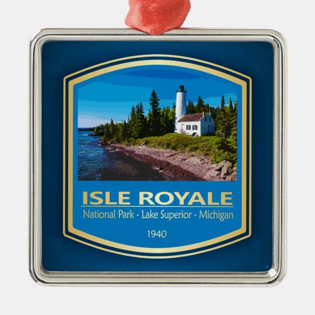 Isle Royale NP (PF1) Metal Tree Decoration (Front)