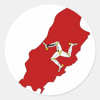 Isleofman flag map classic round sticker