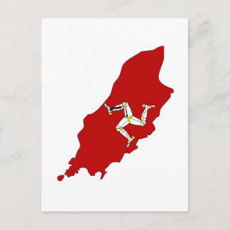 Isleofman flag map postcard