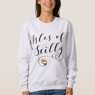 Isles of Scilly Flag Heart Sweatshirt