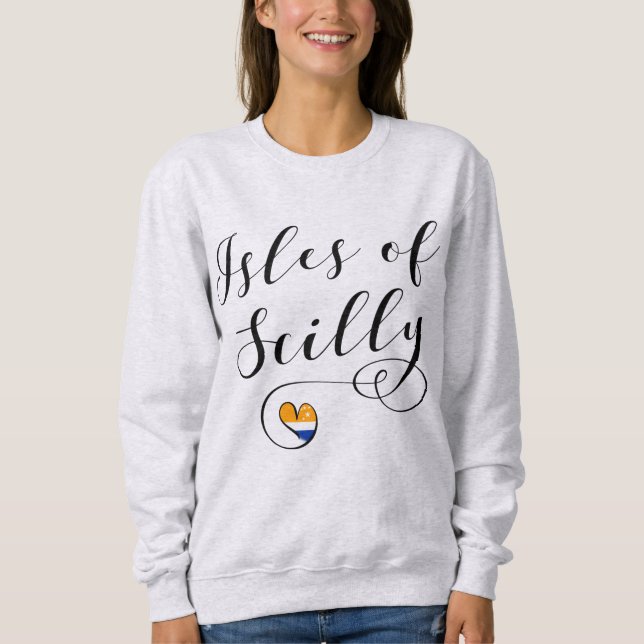Isles of Scilly Flag Heart Sweatshirt (Front)