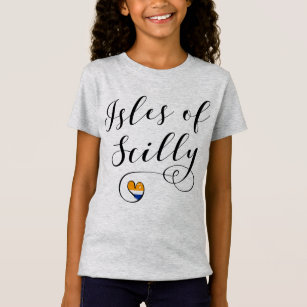 Isles of Scilly Flag Heart T-Shirt