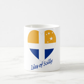 Isles of Scilly Flag Heart with Name Coffee Mug