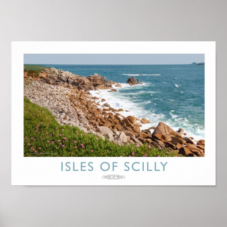Isles of Scilly Railway Poster Zazzle