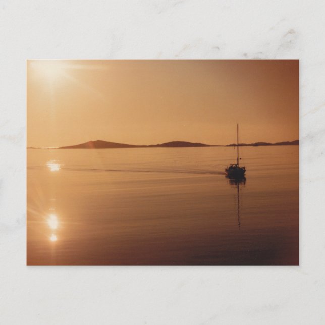 Isles of Scilly Sunset Postcard (Front)