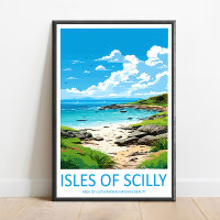 Isles Of Scilly Travel Print Wall Art Isles Of Sci