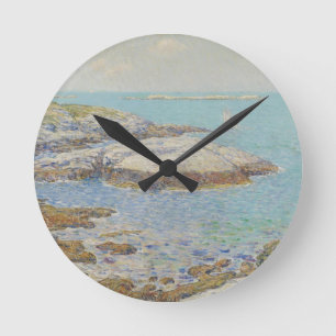 Isles of Shoals, 1899 (oil on canvas) Round Clock