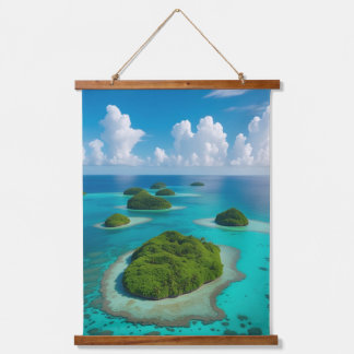 "Isles of Tranquillity: Tropical Archipelago Hanging Tapestry