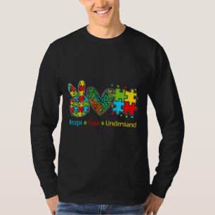 Ism Accept Love Understand Puzzle Pieces Tie Dye R T-Shirt