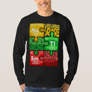 Ism Puzzle Chemistry Time Table Elements Autism Aw T-Shirt