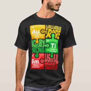 Ism Puzzle Chemistry Time Table Elements Autism Aw T-Shirt