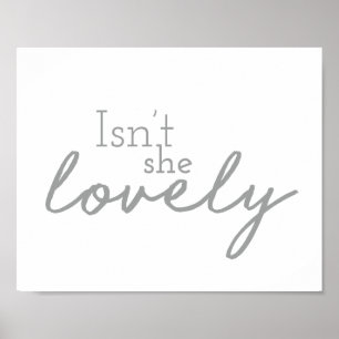 Isn’t She Lovely Drawn Font Nursery Decor Design
