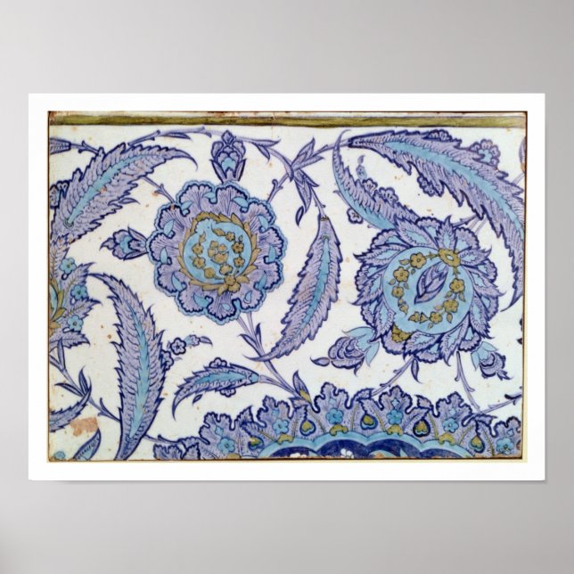 Isnik earthenware tile, c.1520-50 poster (Front)