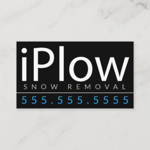iSnow Removal Snow Plough I PLOW Business Card