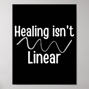 Isnt Linear Motivational Mental Health Awareness Poster