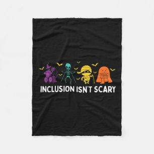 Isn't Scary Cute Boo Lovely Ghost Halloween  Fleece Blanket