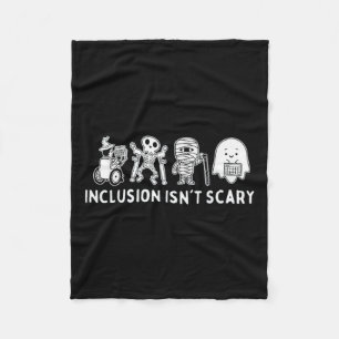 Isn't Scary Teacher Skeleton Ghost Cute Fleece Blanket