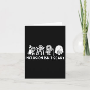 Isn't Scary Teacher Skeleton Ghost Cute Halloween Card