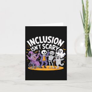 Isn't Scary Teacher Skeleton Ghost Cute Halloween Card