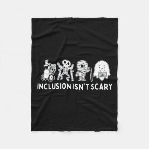 Isn't Scary Teacher Skeleton Ghost Cute Halloween Fleece Blanket