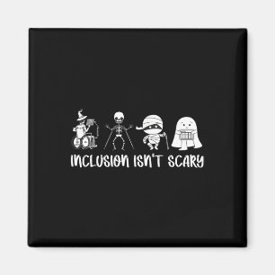 Isn't Scary Teacher Skeleton Ghost Cute Halloween Magnet