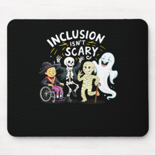 Isn't Scary Teacher Skeleton Ghost Cute Halloween Mouse Mat