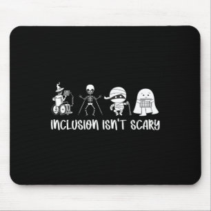 Isn't Scary Teacher Skeleton Ghost Cute Halloween Mouse Mat