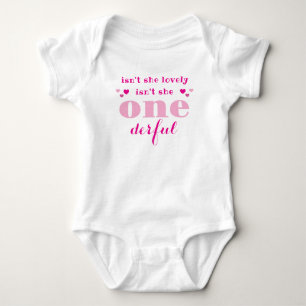 Isn't She Lovely, Isn't She Onederful Baby Bodysuit