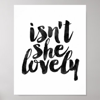 Isn't She Lovely Poster