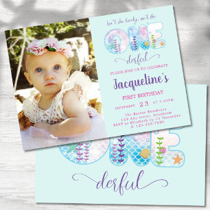 Isn't She ONEderful Girls 1st Birthday Invitation