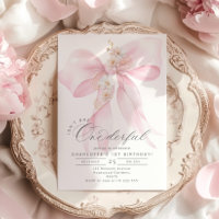 Isn't she Onederful Pink Bow girl 1st Birthday