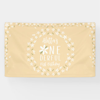 Isn't She Onederful Yellow Daisy Birthday Banner