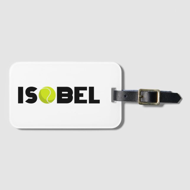 Isobel Tennis Luggage Tag (Front Horizontal)