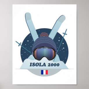 Isola 2000 ski poster