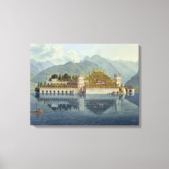 Isola Bella, Lake Maggiore: the terraced gardens, Canvas Print (Front)