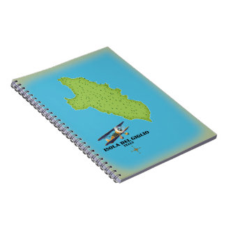 Isola del Giglio Italy map Notebook