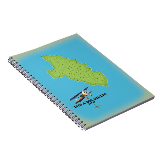 Isola del Giglio Italy map Notebook (Right Side)