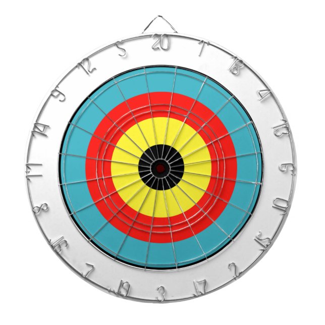 Isolated Archery Target Dartboard (Front)